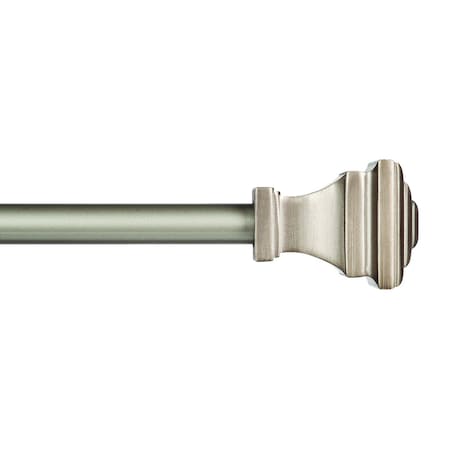 Kenney Mfg Kenney Fast Fit Pewter Pewter Milton Curtain Rod 66 in. L X 120 in. L KN75245